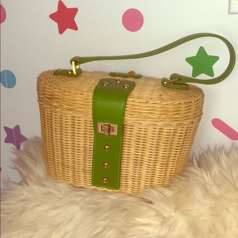 Etienne Aigner - Woven basket and leather handbag